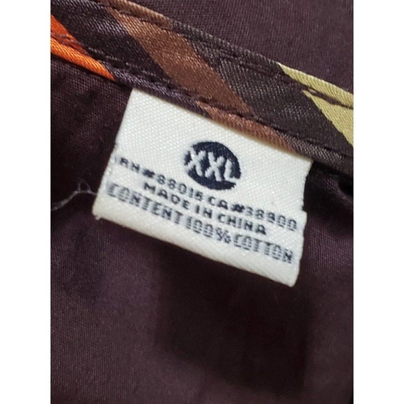 Pelle Pelle Men's Brown 100% Cotton Collared Long Sleeve Buttons Down Shirt 2XL - Picture 8 of 10